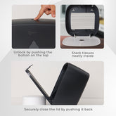 Robustt Wall-Mounted V/N/M Fold Paper Hand Towel Dispenser - Black